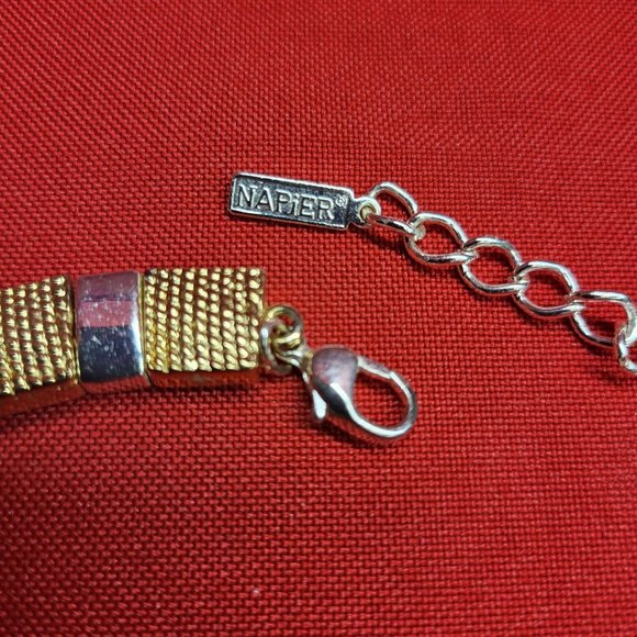 Napier Collar Gold Tone Silver Tone Necklace - Picture 8 of 12